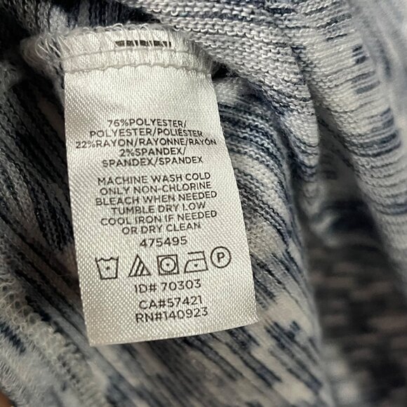 Loft Womens Draped Long Sleeve Top Size L Polyester Rayon Spandex Blend - Picture 6 of 10